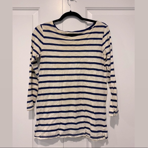 Old Navy Stripe 3/4 Length Top - Picture 1 of 3